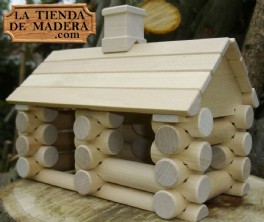 En la tienda de madera .com puedes comprar este original juego de piezas de madera para que los nios jueguen a hacer casitas