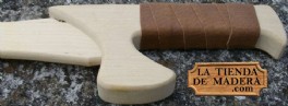 empuadura de la espada de madera