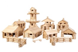 juego de piezas de madera para que los nios jueguen a hacer casitas
